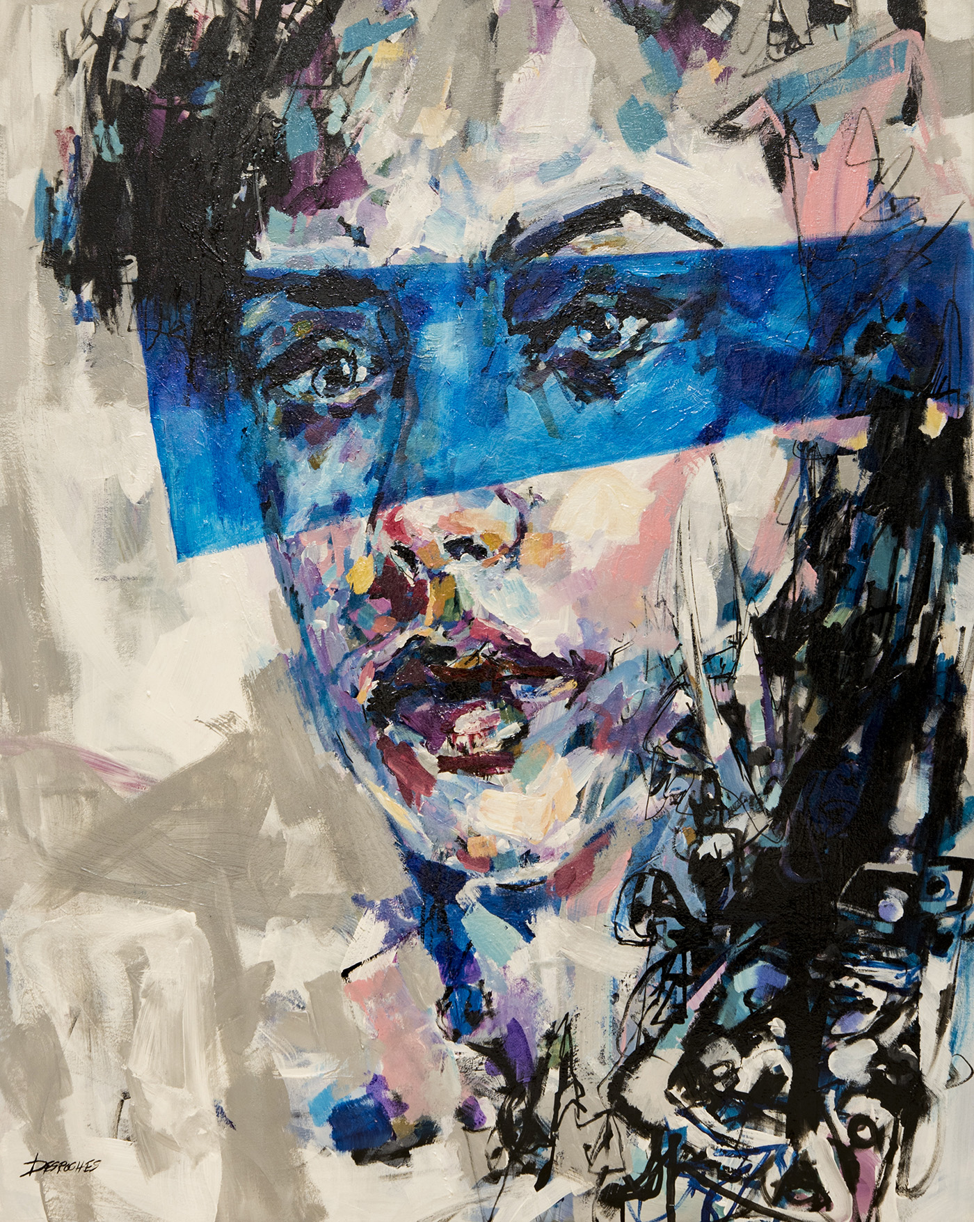 Je serai toujours là · I Will Always Be There · 50 × 40 · Michel Desroches.