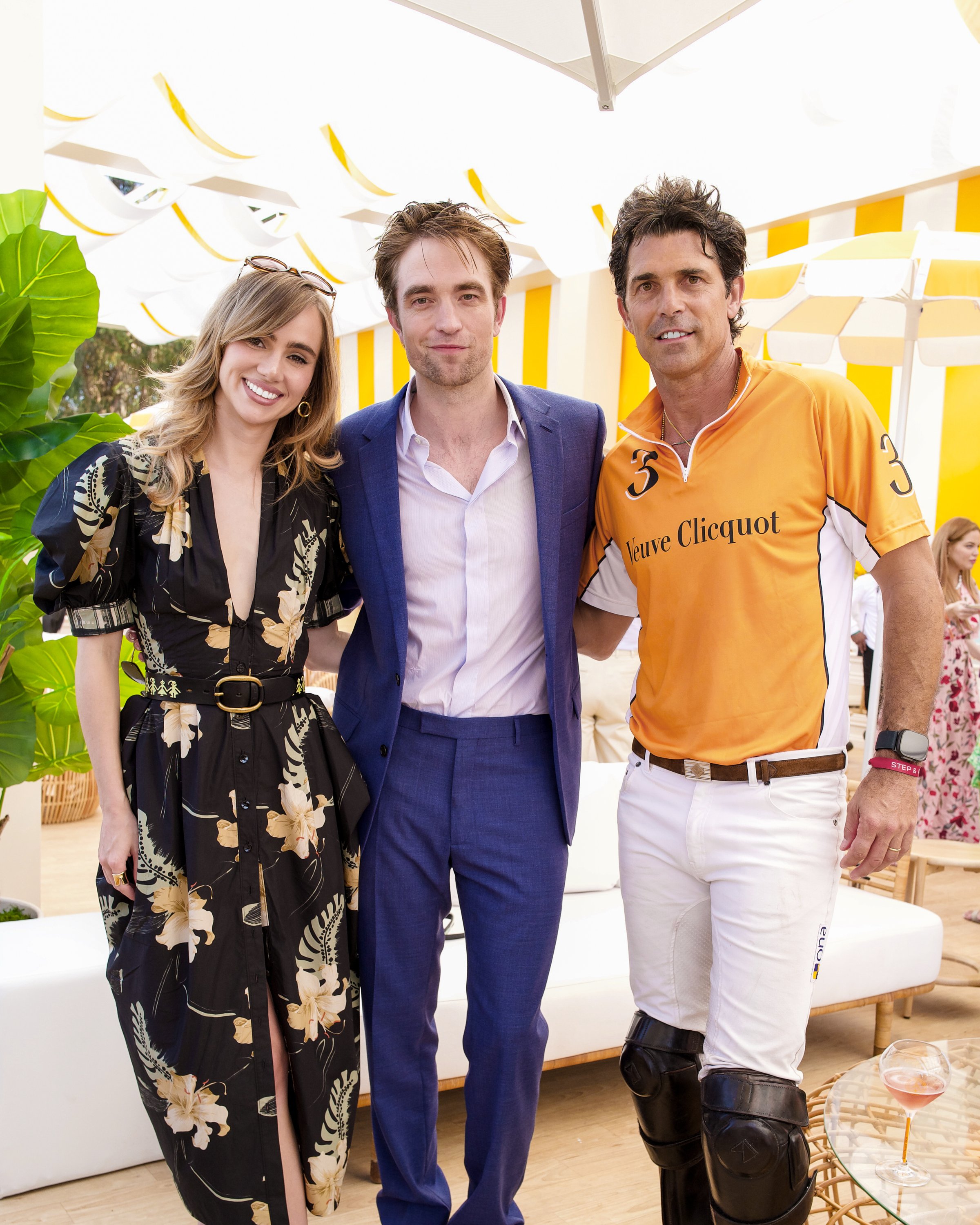 Suki Waterhouse, Robert Pattinson, and Nacho Figueras. Photo: Jojo Korsh/BFA.com